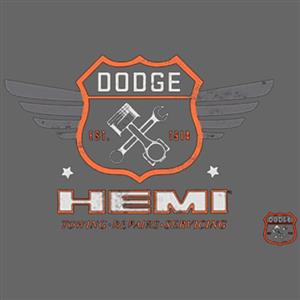 Dodge Hemi Garage T-Shirt Grey 2X-LARGE