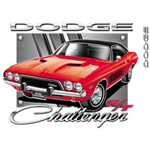 Dodge Challenger R/T T-Shirt Light Grey 2X-LARGE