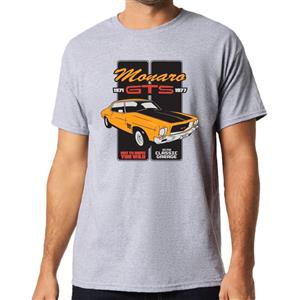 Holden Monaro GTS 1971-77 - Classic Garage T-Shirt Grey MEDIUM