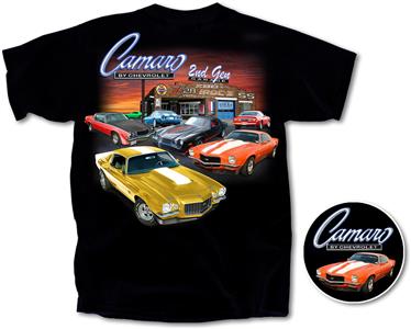 Camaro 2nd Generation Garage T-Shirt Black 2X-LARGE