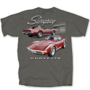 Corvette C3 Stingray Garage T-Shirt Grey MEDIUM