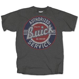 Buick Authorized Service Distressed Sign T-Shirt Grey MEDIUM DUE 2019