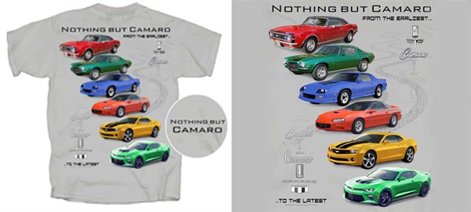 Nothing But Camaro T-Shirt Grey 3X-LARGE