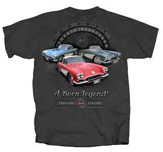 Chevrolet Corvette C1 - A Born Legend T-Shirt Black SMALL