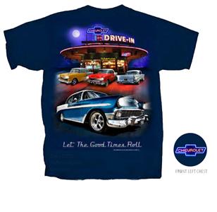 Chevrolet Nighttime Drive-In T-Shirt Dark Blue Large