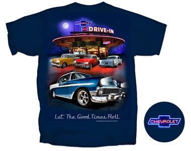Chevrolet Nighttime Drive-In T-Shirt Dark Blue 2X-Large