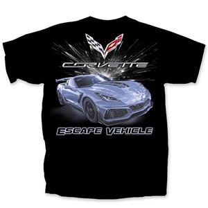 Corvette Escape Vehicle T-Shirt Black LARGE