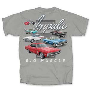 Chevrolet Impala Big Muscle T-Shirt Grey LARGE