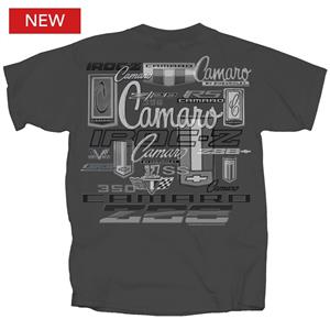 Camaro All Logos T-Shirt Grey MEDIUM