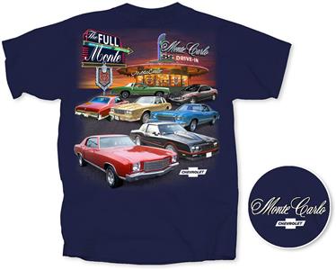 Chevrolet Monte Carlo Drive In T-Shirt Blue SMALL