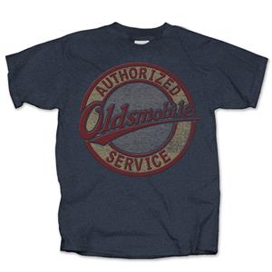 Oldsmobile Authorized Service Distressed Sign T-Shirt Blue LARGE DUE 2019