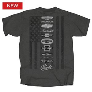 Chevrolet Spine Logos T-Shirt Grey SMALL
