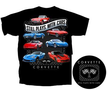 Corvette Still Plays With Cars T-Shirt Black LARGE