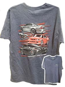 Mustang New Edge T-Shirt Blue/Grey LARGE