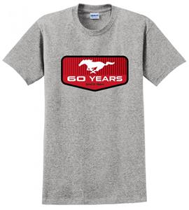 Mustang 60 Years Badge T-Shirt Grey LARGE