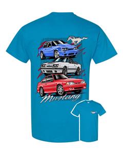 Mustang Fox Body 2 T-Shirt Blue MEDIUM