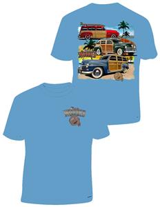Plymouth Woodies T-Shirt Blue LARGE