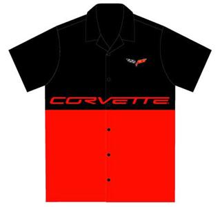 Corvette C6 Split Colour Crew Shirt LARGE