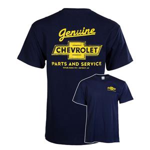 Genuine Chevrolet Parts And Service T-Shirt Blue LARGE