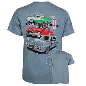 Oldsmobile Triple T-Shirt Blue LARGE