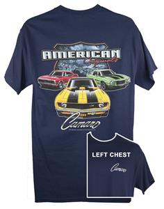 Camaro American Originals T-Shirt Blue 2X-LARGE
