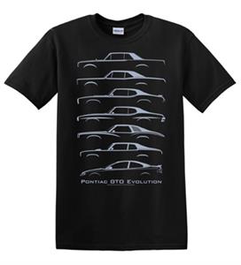 Pontiac GTO Evolution T-Shirt Black 2X-LARGE DAMAGED