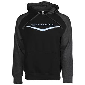 Chevrolet Vintage Logo Hoodie Black/Grey MEDIUM