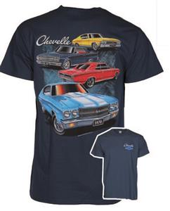 Chevrolet Chevelle 4 T-Shirt Blue 2X-LARGE