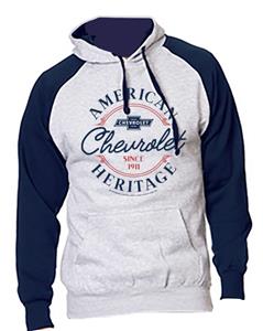 Chevrolet American Heritage Hoodie Grey/Blue 2X-LARGE