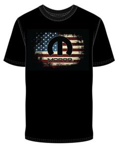 Mopar Flag T-Shirt Black LARGE