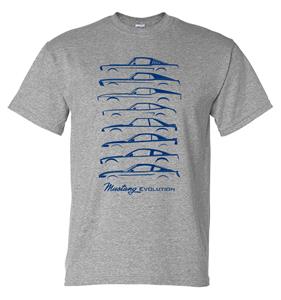 Mustang Evolution T-Shirt Grey LARGE