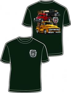 Ford 3 Trucks T-Shirt Green SMALL