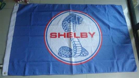 Shelby Cobra Flag Blue 150x90cm