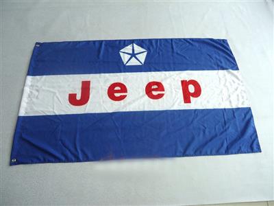 Jeep Flag Blue/White 150x90cm