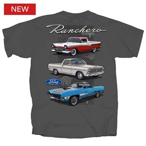 Ford RancheroTorino 3 Badge T-Shirt Grey X-LARGE