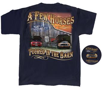Ford Mustang - A Few Horses T-Shirt Navy Blue X-LARGE
