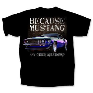 Because Mustang T-Shirt Black 3X-LARGE