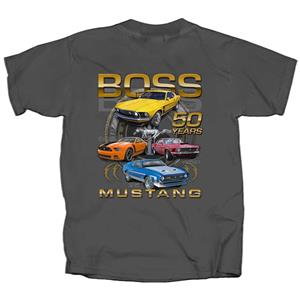 Boss Mustang 50 Years T-Shirt Charcoal 2X-LARGE