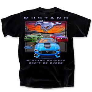 Ford Mustang Madness Can't Be Cured T-Shirt Black 2X-LARGE