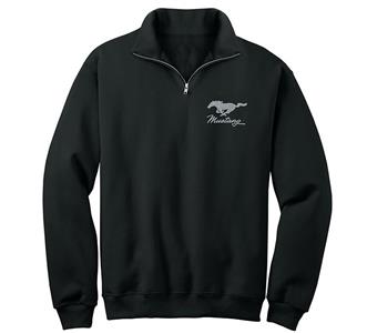 Ford Mustang Embroidered Fleece Sweat Black SMALL