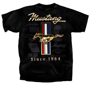 Mustang Since 1964 Emblem T-Shirt Black MEDIUM