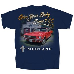Mustang 66 TLC T-Shirt Navy Blue LARGE