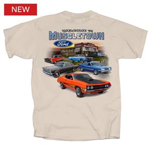 Ford Welcome To Muscletown T-Shirt Grey SMALL