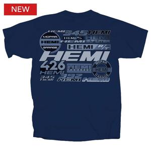 Hemi All Logos T-Shirt Blue LARGE