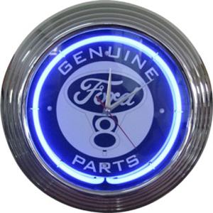 Ford V8 Genuine Parts Neon Clock
