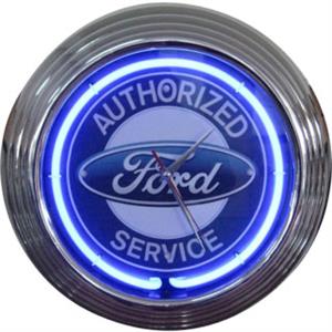 Ford Authorized Service Neon Clock