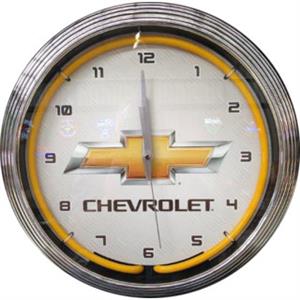 Chevrolet Neon Clock - White Background