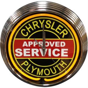 Chrysler & Plymouth Approved Service Neon Clock