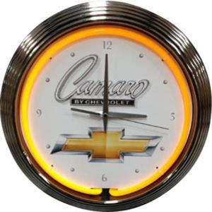 Chevrolet Camaro Neon Clock - White Background