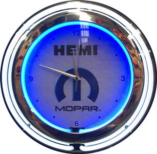 Hemi Mopar Double Tube Neon Clock